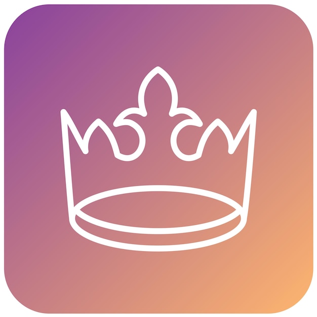 Diseño vectorial Estilo del icono de la corona