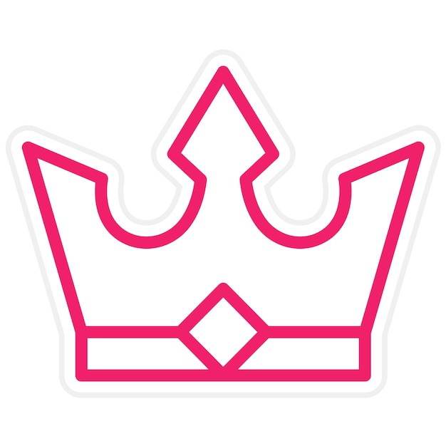 Diseño vectorial Estilo del icono de la corona