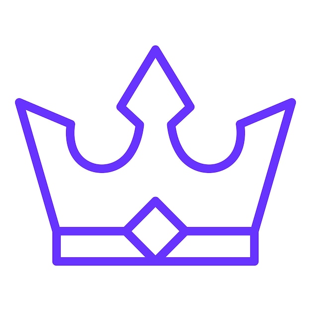 Diseño vectorial Estilo del icono de la corona