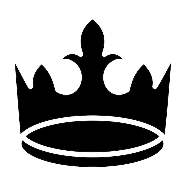 Diseño vectorial Estilo del icono de la corona