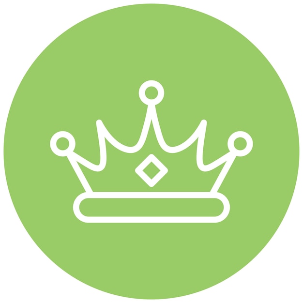 Diseño vectorial Estilo del icono de la corona