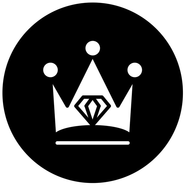 Diseño vectorial Estilo del icono de la corona