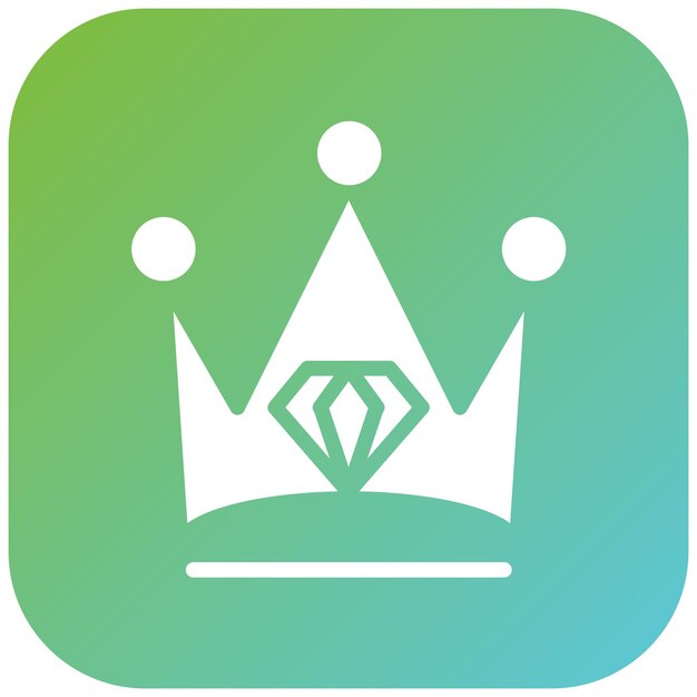 Diseño vectorial Estilo del icono de la corona