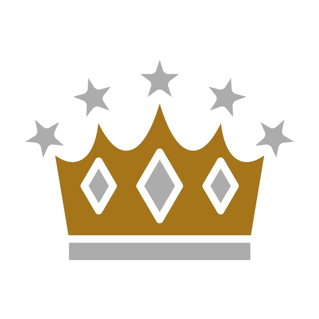 Diseño vectorial Estilo del icono de la corona