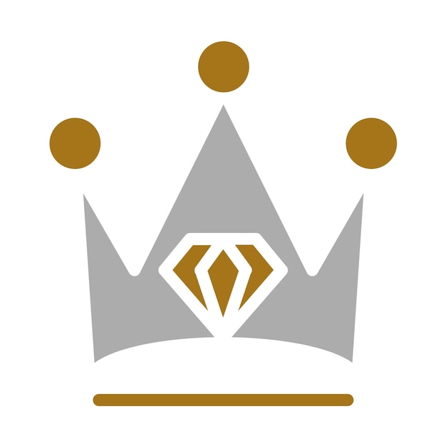 Diseño vectorial Estilo del icono de la corona