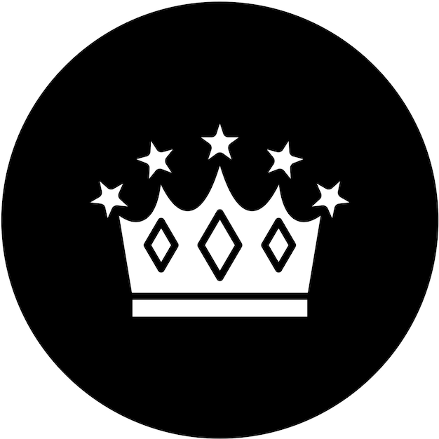 Diseño vectorial Estilo del icono de la corona