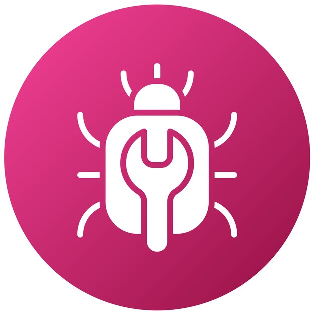 Diseño vectorial Estilo del icono de corrección de errores