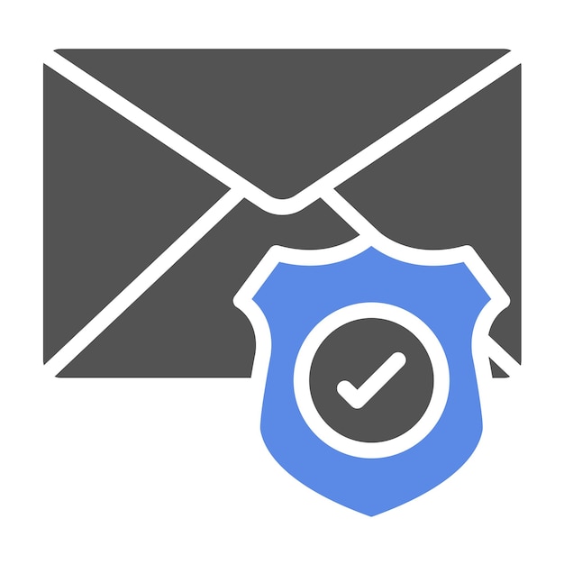 Diseño vectorial Estilo de icono de correo electrónico seguro