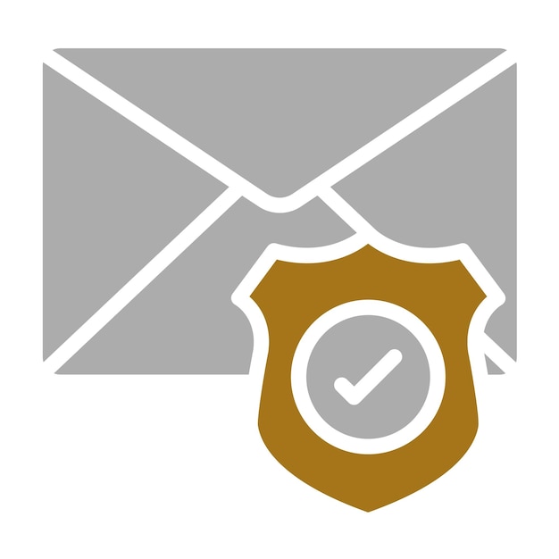Diseño vectorial Estilo de icono de correo electrónico seguro