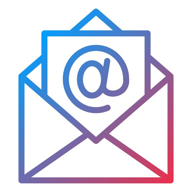 Diseño vectorial del estilo del icono de correo electrónico