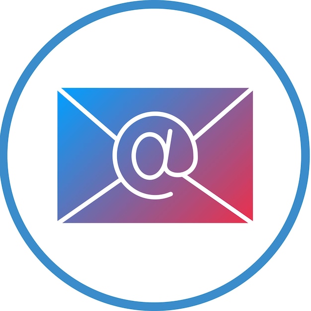 Diseño vectorial del estilo del icono de correo electrónico