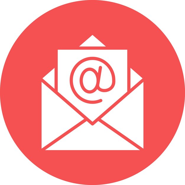 Diseño vectorial del estilo del icono de correo electrónico