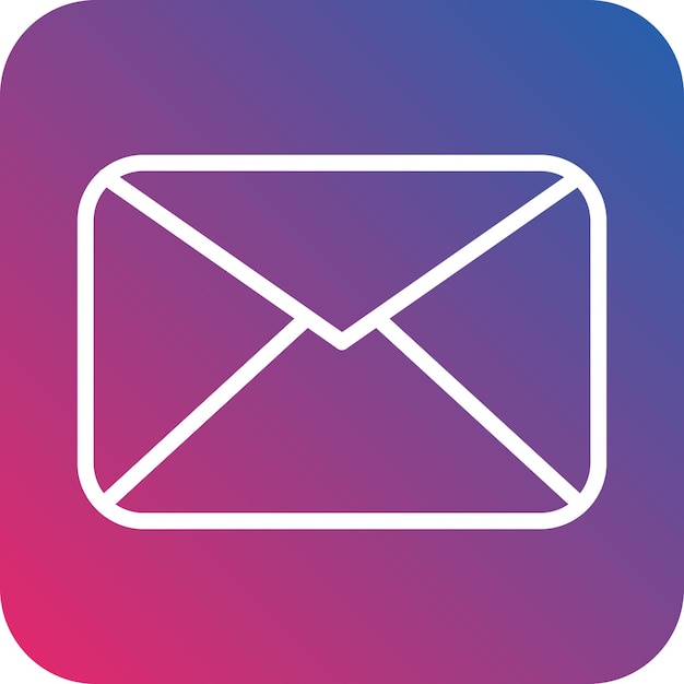Diseño vectorial del estilo del icono de correo electrónico