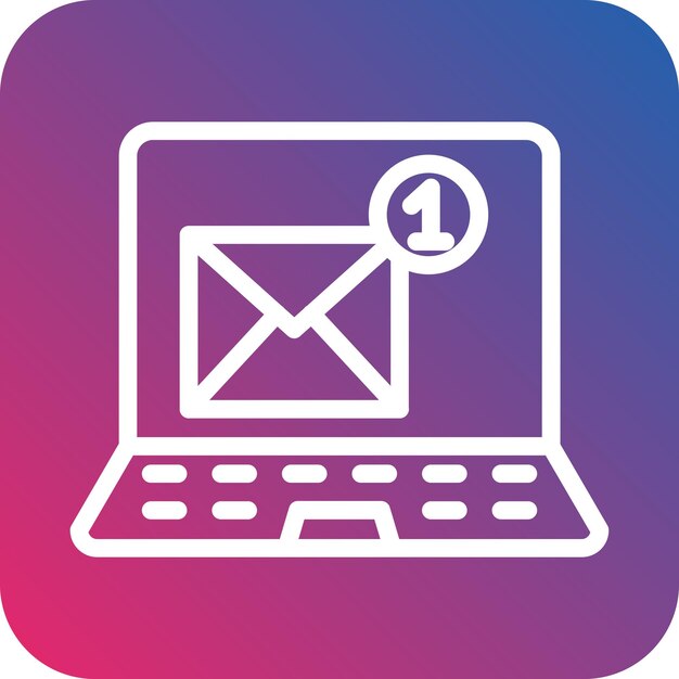 Diseño vectorial del estilo del icono de correo electrónico