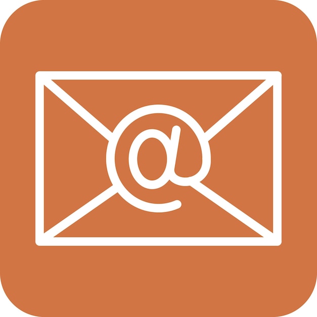 Diseño vectorial del estilo del icono de correo electrónico
