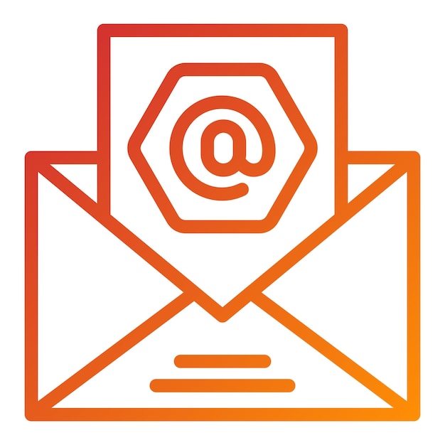 Diseño vectorial del estilo del icono de correo electrónico