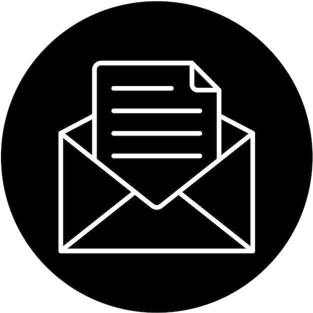 Diseño vectorial del estilo del icono de correo electrónico
