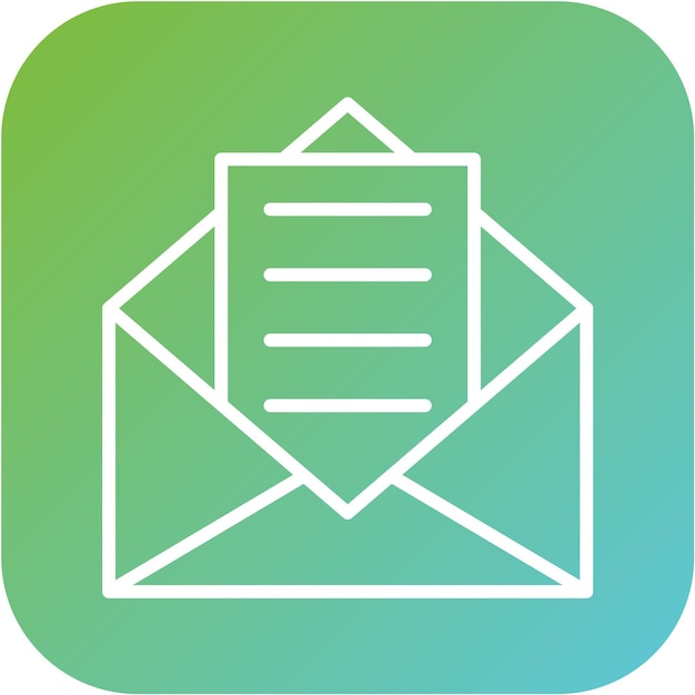 Diseño vectorial del estilo del icono de correo electrónico