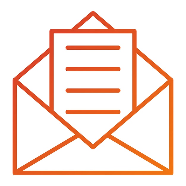 Diseño vectorial del estilo del icono de correo electrónico