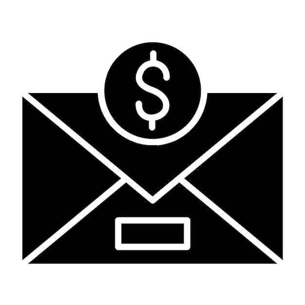 Diseño vectorial del estilo del icono de correo electrónico