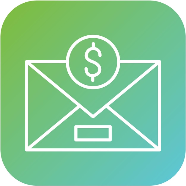 Diseño vectorial del estilo del icono de correo electrónico