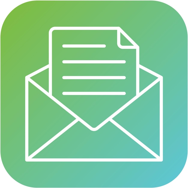 Diseño vectorial del estilo del icono de correo electrónico