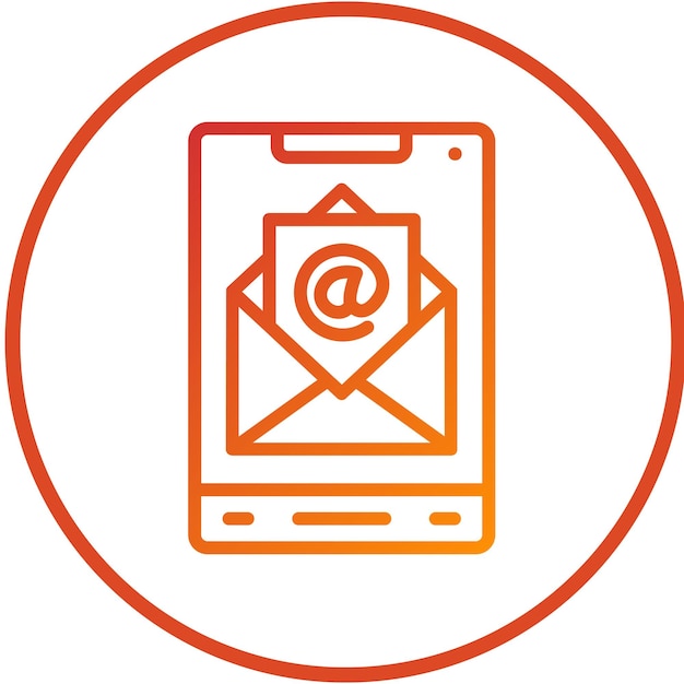 Diseño vectorial del estilo del icono de correo electrónico