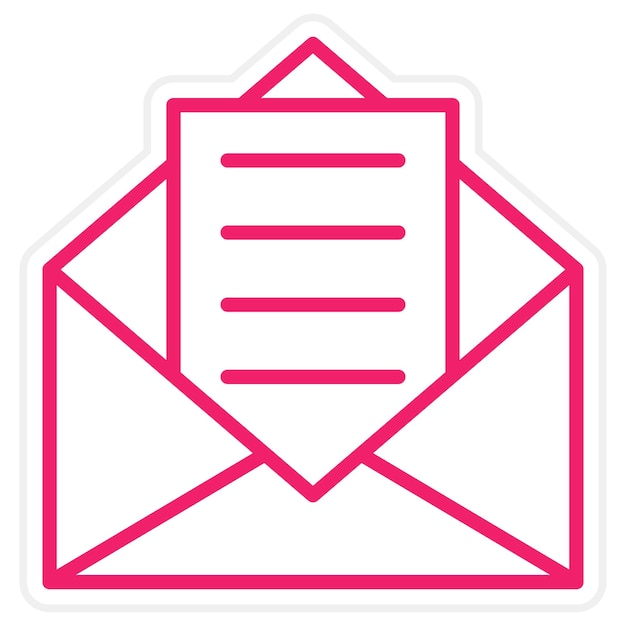 Diseño vectorial del estilo del icono de correo electrónico