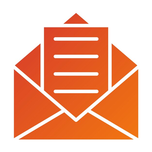 Diseño vectorial del estilo del icono de correo electrónico