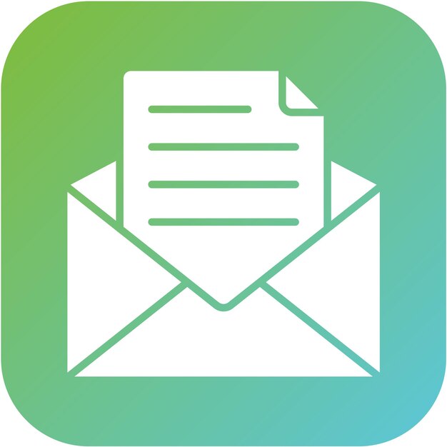 Diseño vectorial del estilo del icono de correo electrónico
