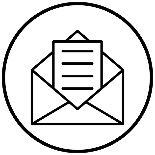Diseño vectorial del estilo del icono de correo electrónico