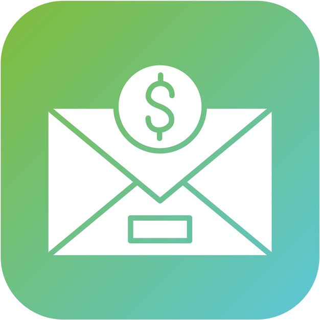 Diseño vectorial del estilo del icono de correo electrónico