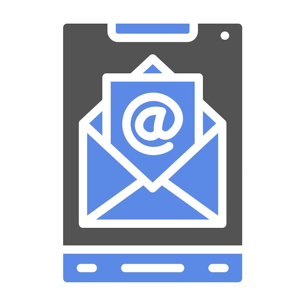 Diseño vectorial del estilo del icono de correo electrónico