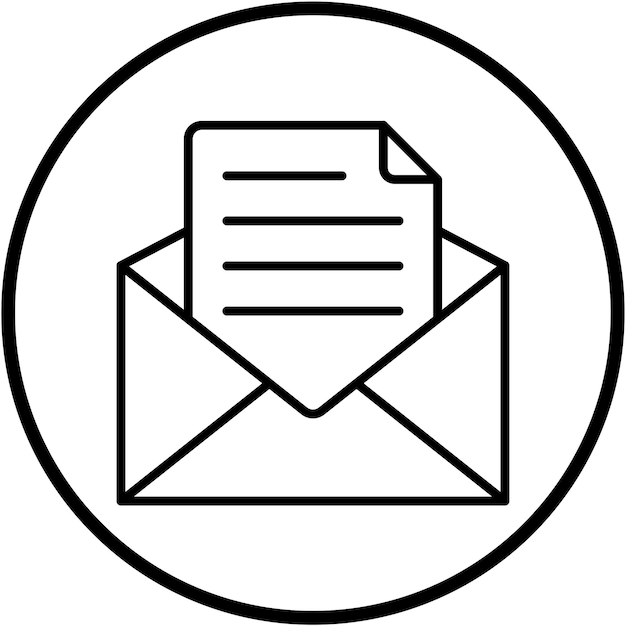 Diseño vectorial del estilo del icono de correo electrónico