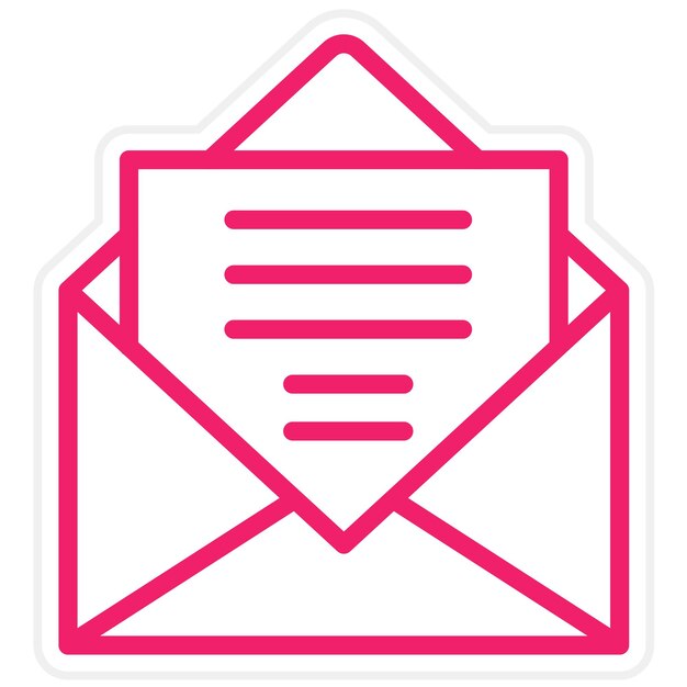 Diseño vectorial del estilo del icono de correo electrónico