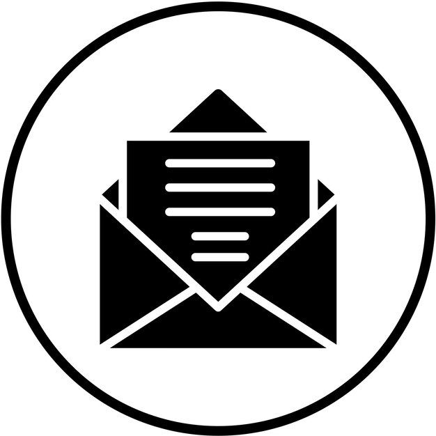 Diseño vectorial del estilo del icono de correo electrónico