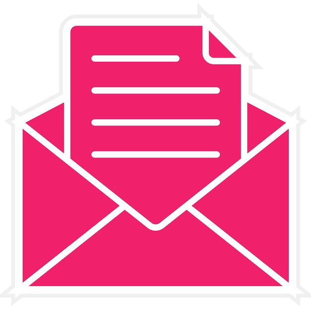 Diseño vectorial del estilo del icono de correo electrónico