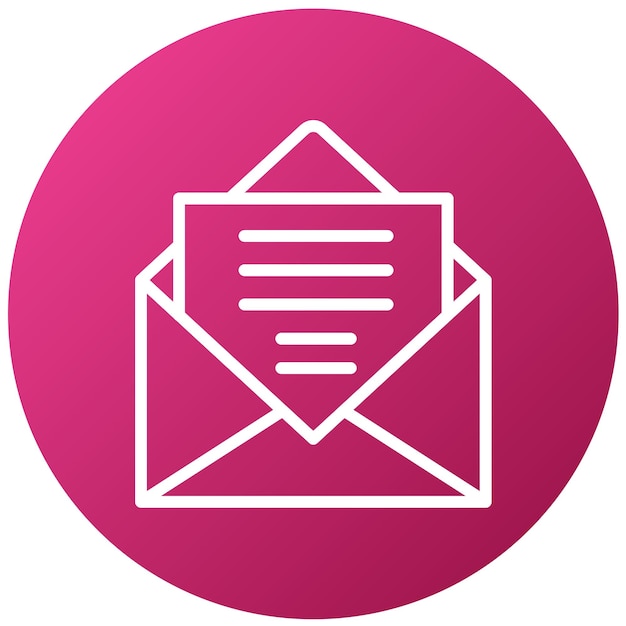 Diseño vectorial del estilo del icono de correo electrónico