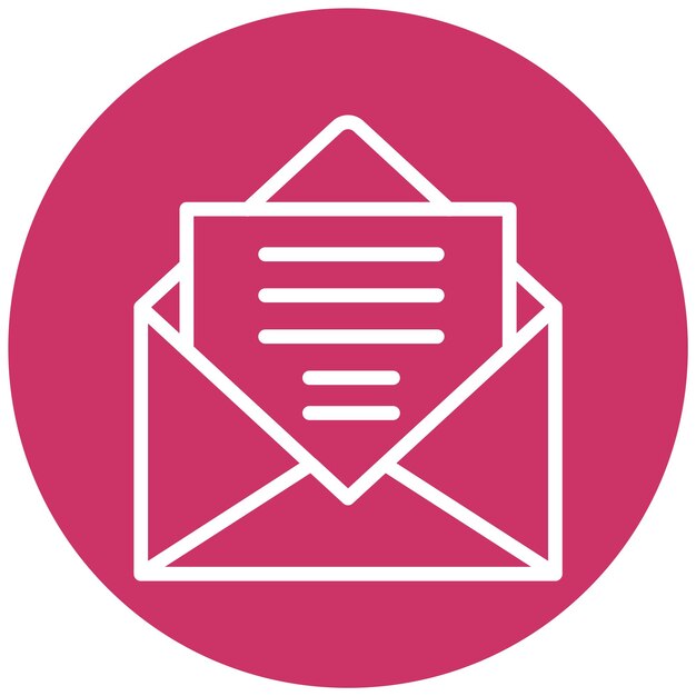 Diseño vectorial del estilo del icono de correo electrónico