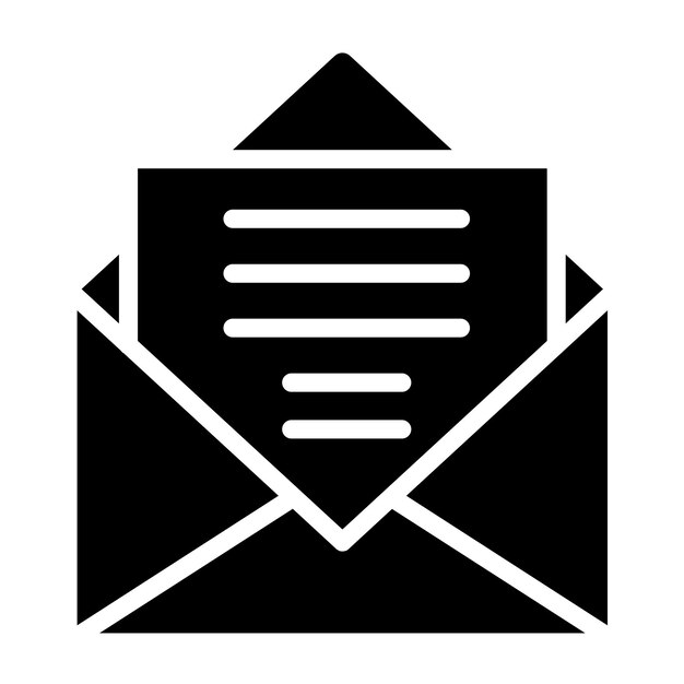 Diseño vectorial del estilo del icono de correo electrónico