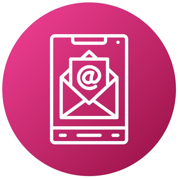 Diseño vectorial del estilo del icono de correo electrónico