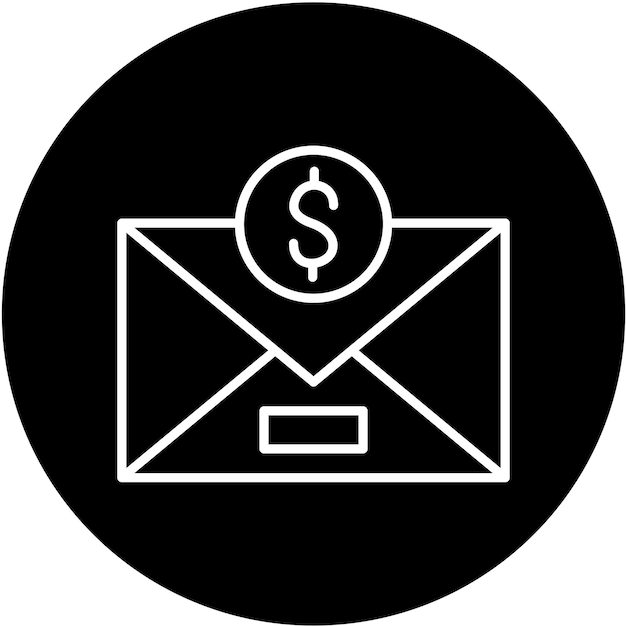 Diseño vectorial del estilo del icono de correo electrónico