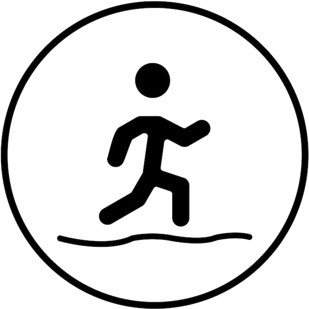 Diseño vectorial Estilo de icono de correr libre