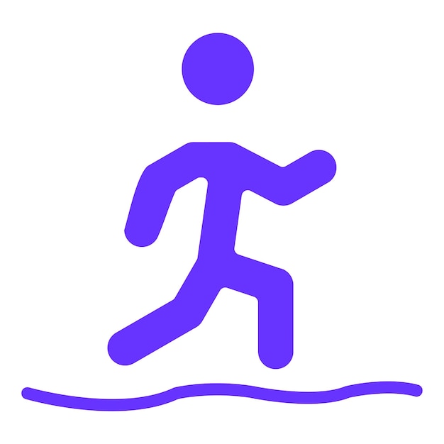 Diseño vectorial Estilo de icono de correr libre