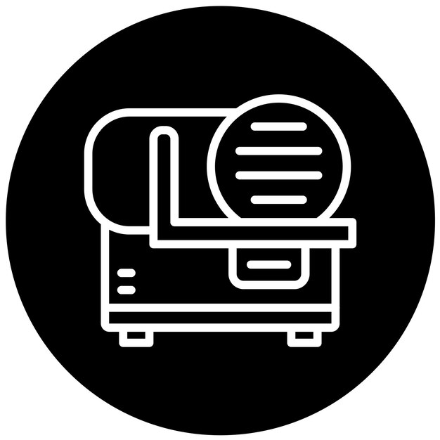 Diseño vectorial Estilo de icono del cortador eléctrico de chard suizo