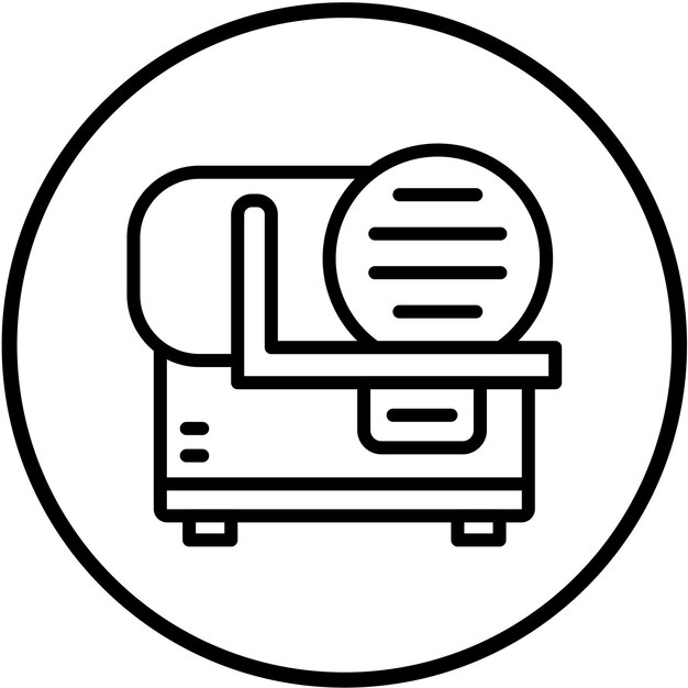 Diseño vectorial Estilo de icono del cortador eléctrico de chard suizo