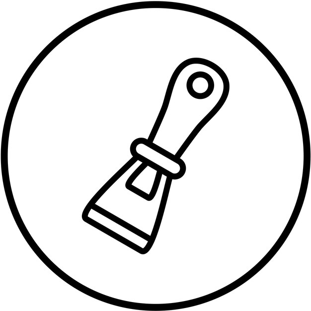 Diseño vectorial Estilo del icono del cortador eléctrico de coliflor