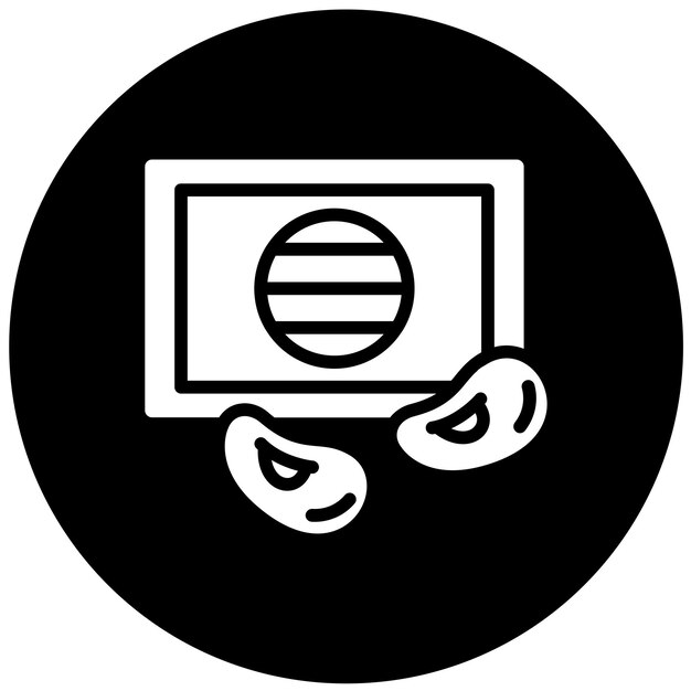 Diseño vectorial Estilo del icono del cortador eléctrico de frijoles blancos