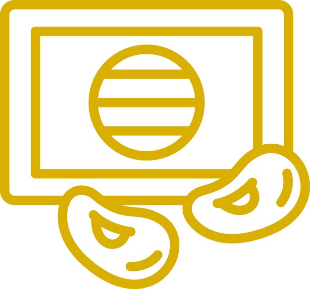 Diseño vectorial Estilo del icono del cortador eléctrico de frijoles blancos