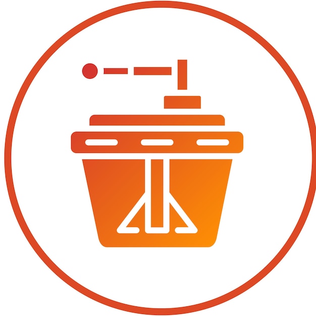 Diseño vectorial Estilo del icono del cortador eléctrico de nectarina